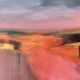'Wildfire sunset' - an abstract landscape painting by Louise Turnbull
