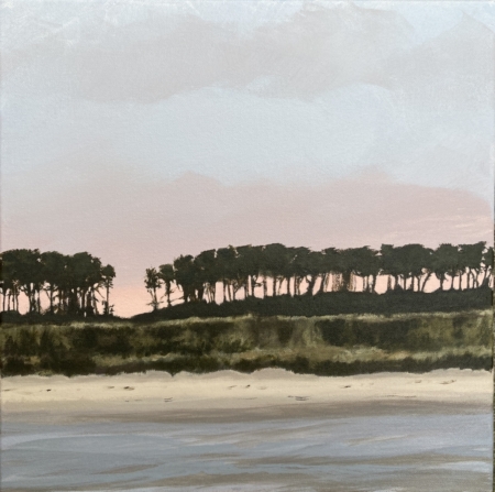 Silverburn Tree Line atmospheric landscape giclée print by Louise Turnbull